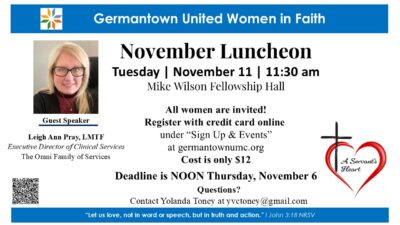 GUWF November Luncheon