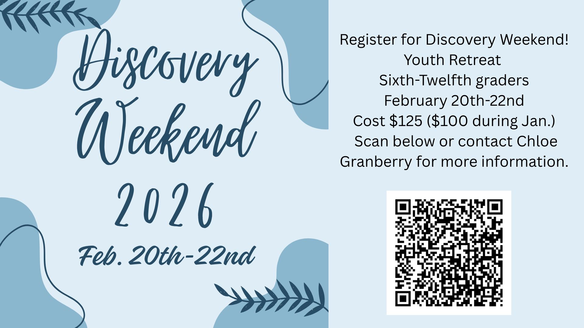 Discovery Weekend 2026!