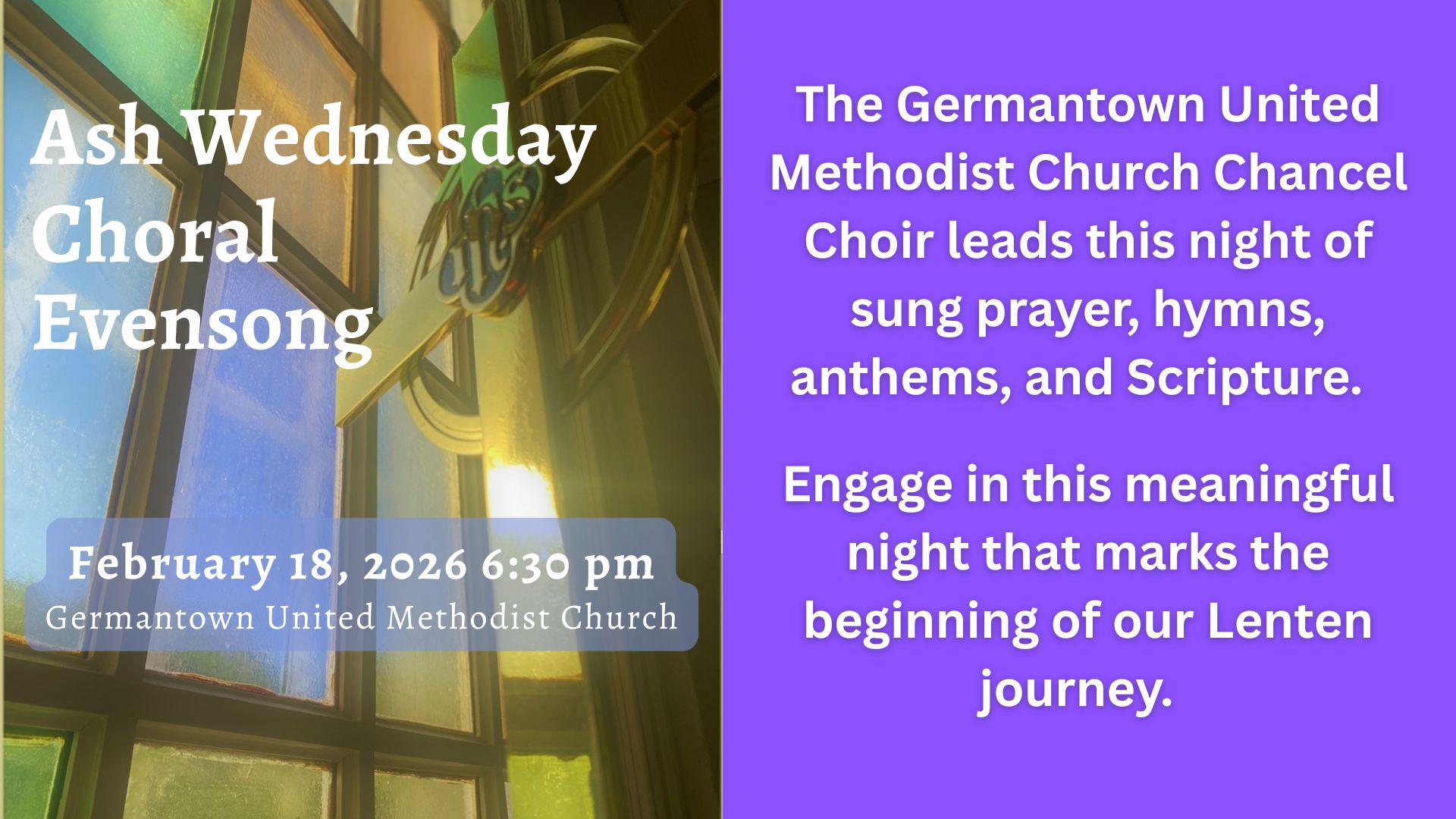 Ash Wednesday Choral Evensong