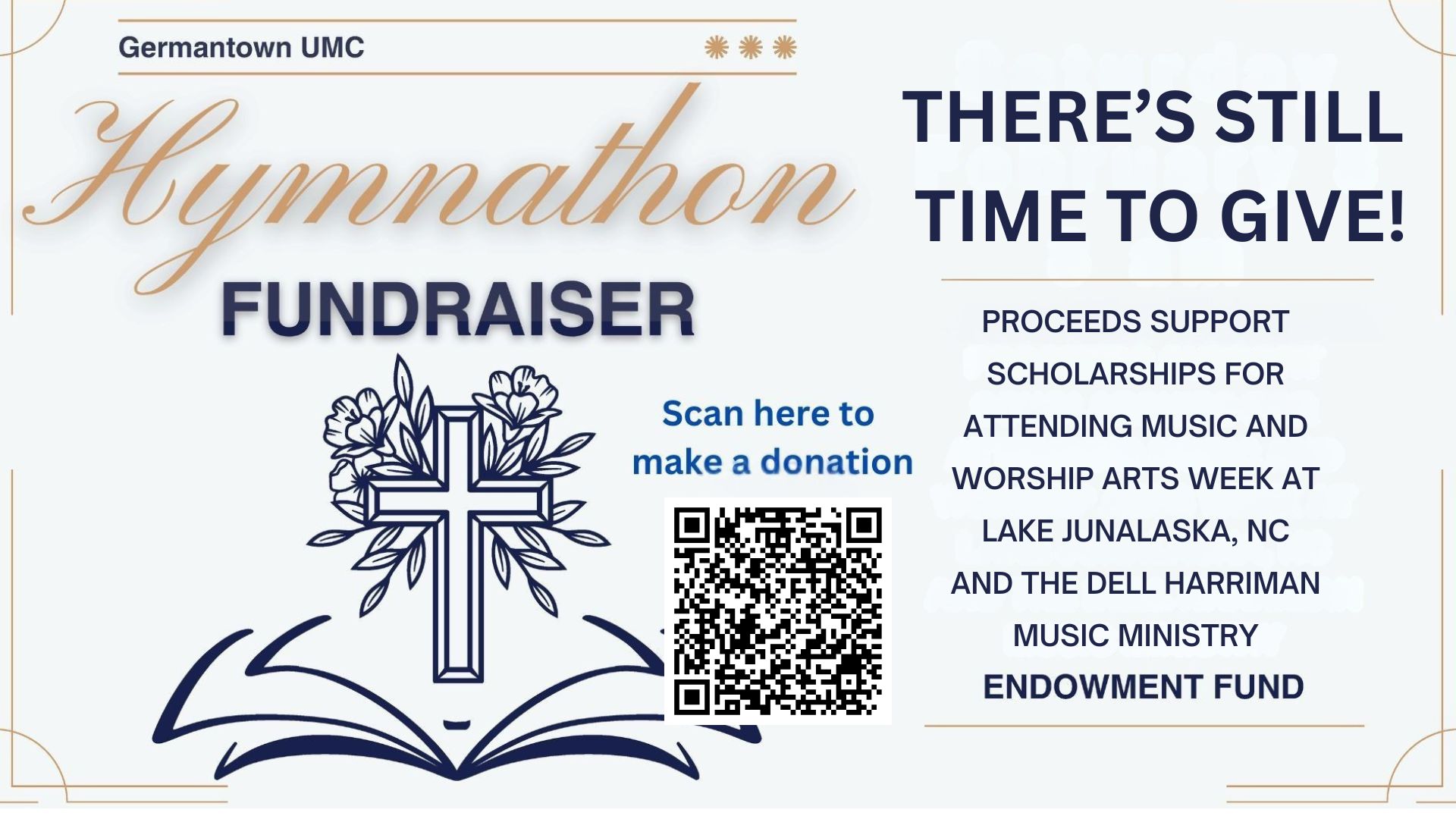 Saturday February 7 9 am PROCEEDS SUPPORT SCHOLARSHIPS FOR ATTENDING MUSIC AND WORSHIP ARTS WEEK AT LAKE JUNALASKA, NC AND THE DELL HARRIMAN MUSIC MINISTRY – 2