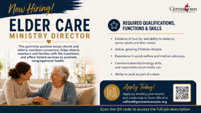 Director of Elder Care Ministries – Part-Time Job Opening